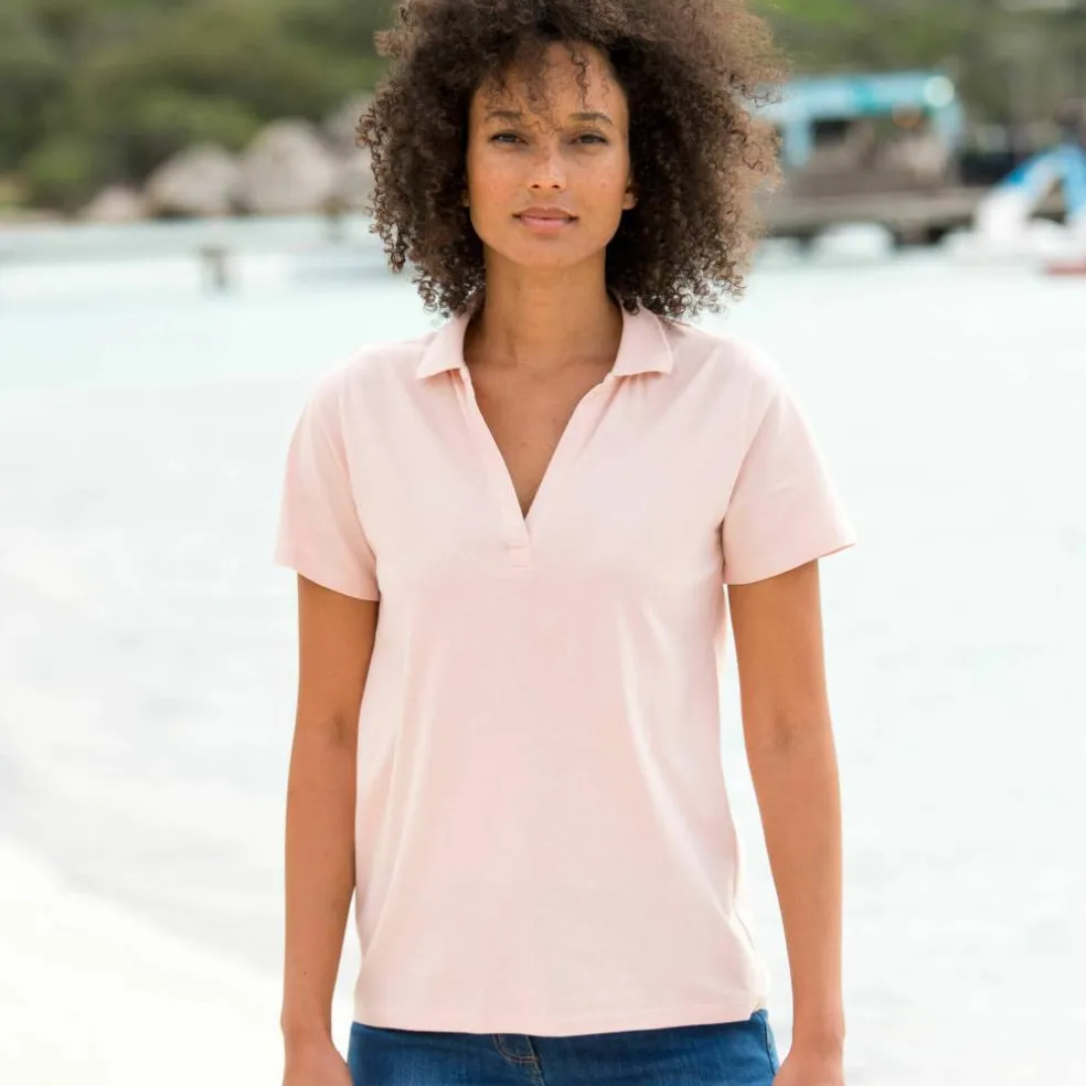 Polo manches courtes, maille jersey