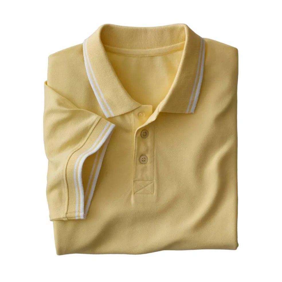 Polo uni maille piquée manches courtes