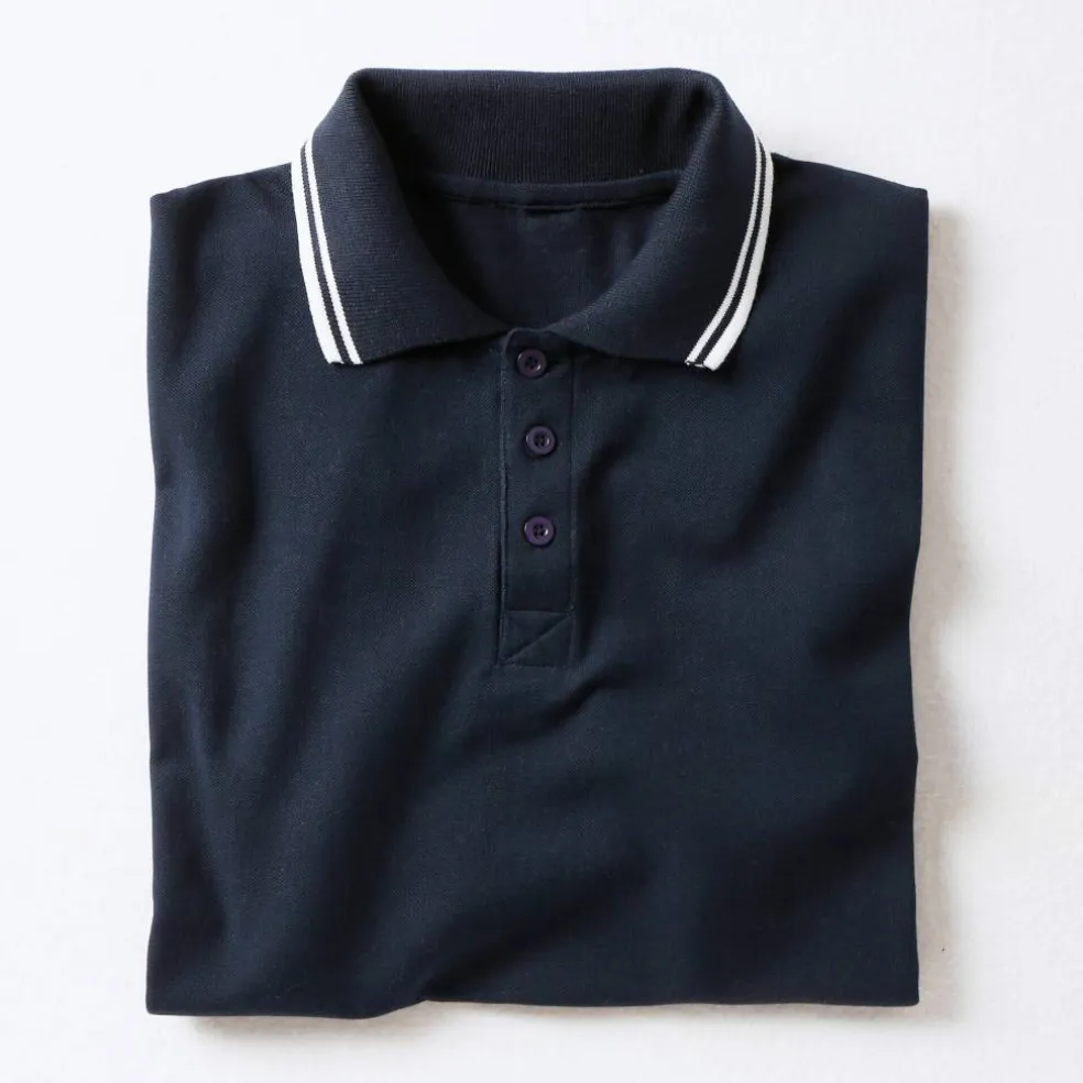 Polo uni maille piquée manches courtes