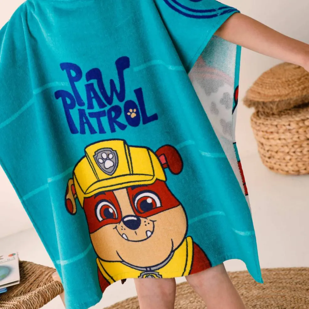 Poncho de bain enfant Pat'Patrouille® éponge et velours coton - 320g/m2