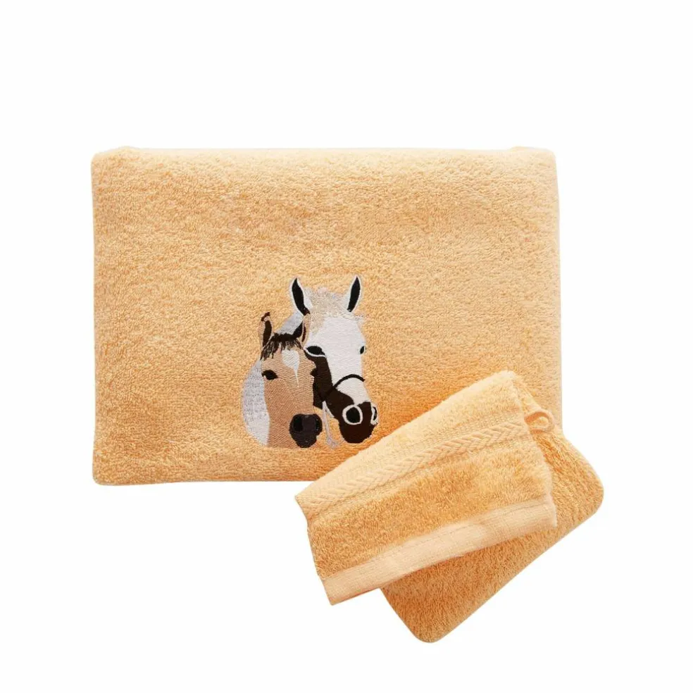 Éponges brodées chevaux Colombine® - Lots