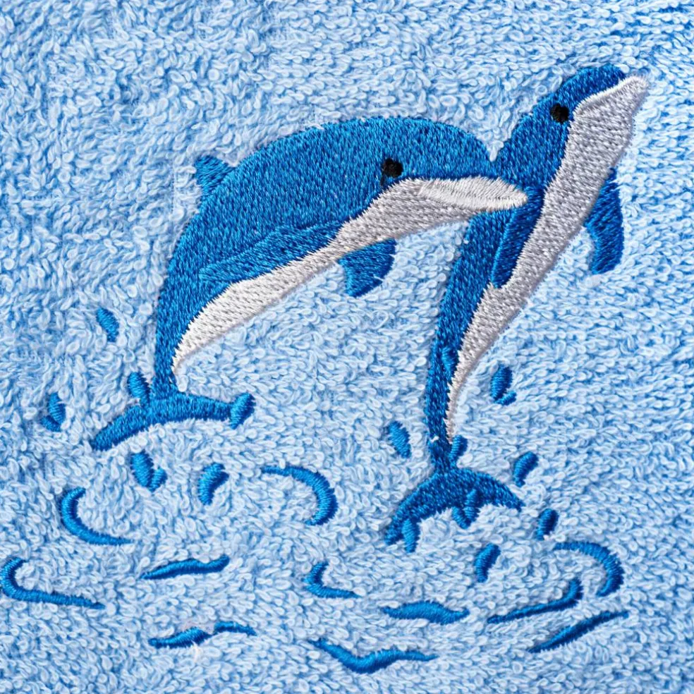 Éponges brodées dauphins Colombine® - Lot