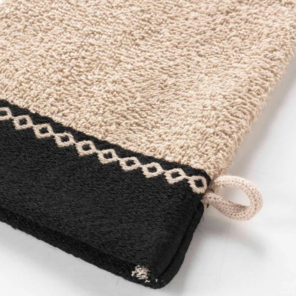 Éponge unie 450 g/m² liteau jacquard confort moelleux