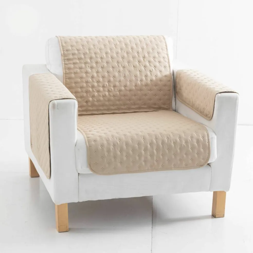 Protège-salon antiglisse microfibre matelassé