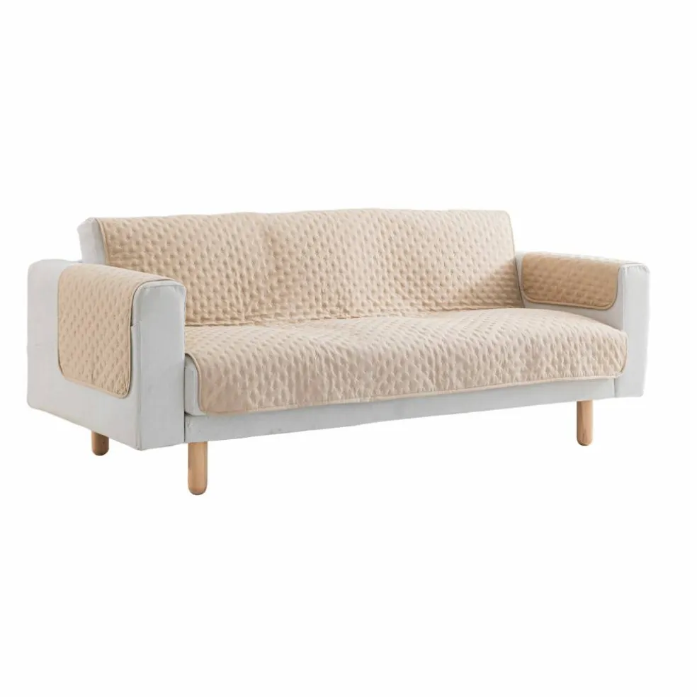 Protège-salon antiglisse microfibre matelassé