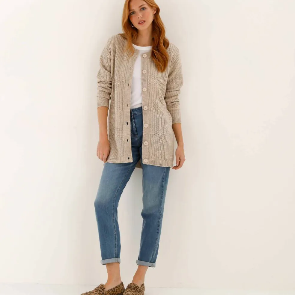 Pull col rond maille anglaise