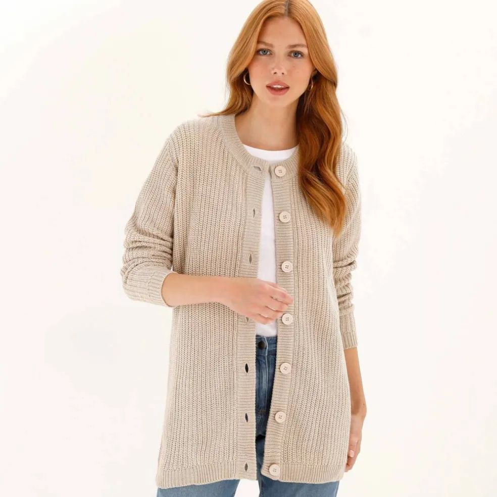 Pull col rond maille anglaise