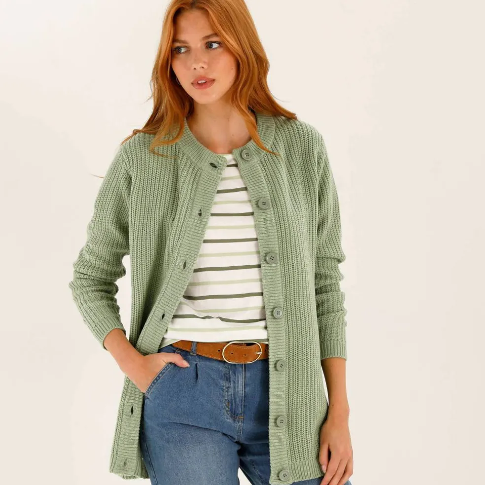 Pull col rond maille anglaise