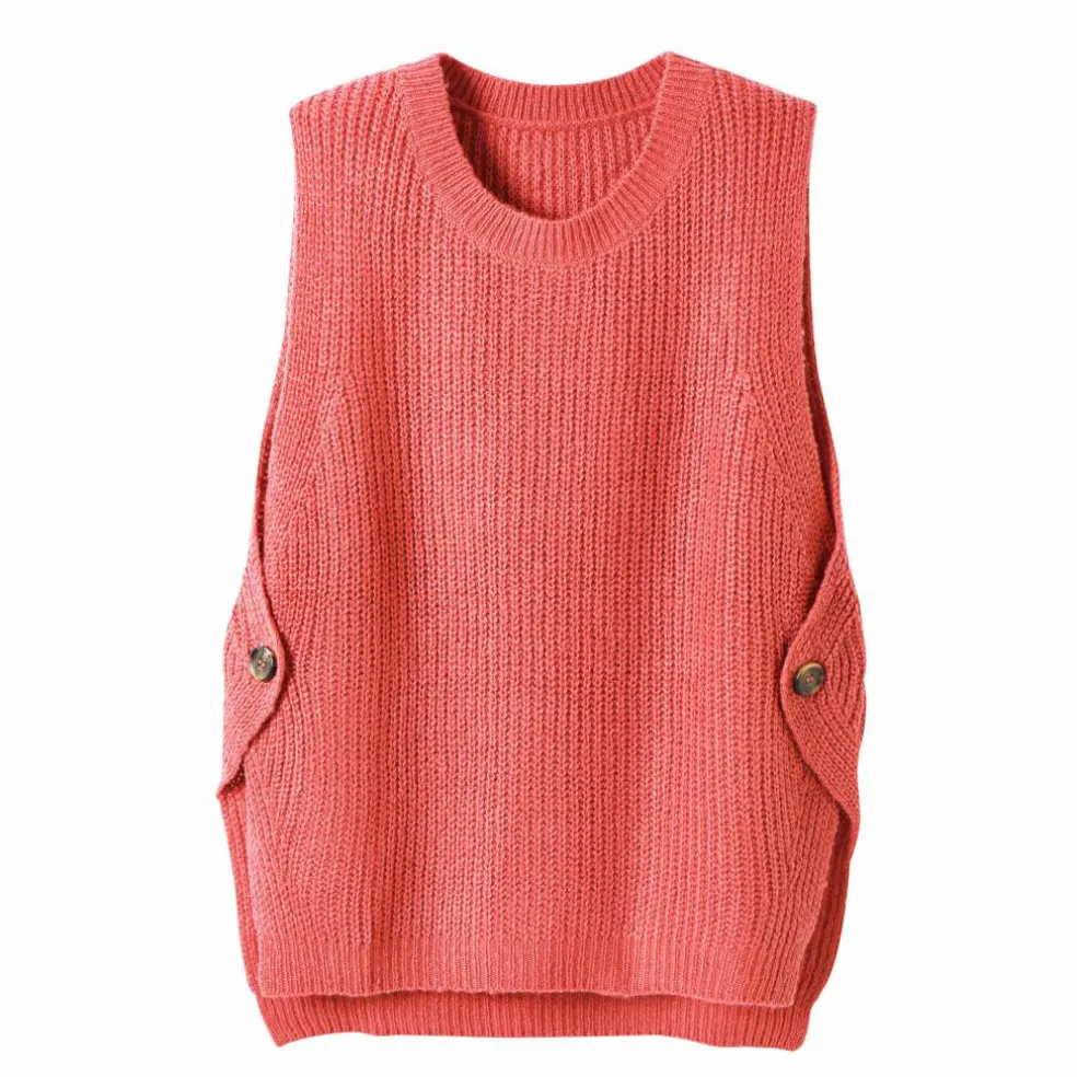 Pull sans manches, forme boite