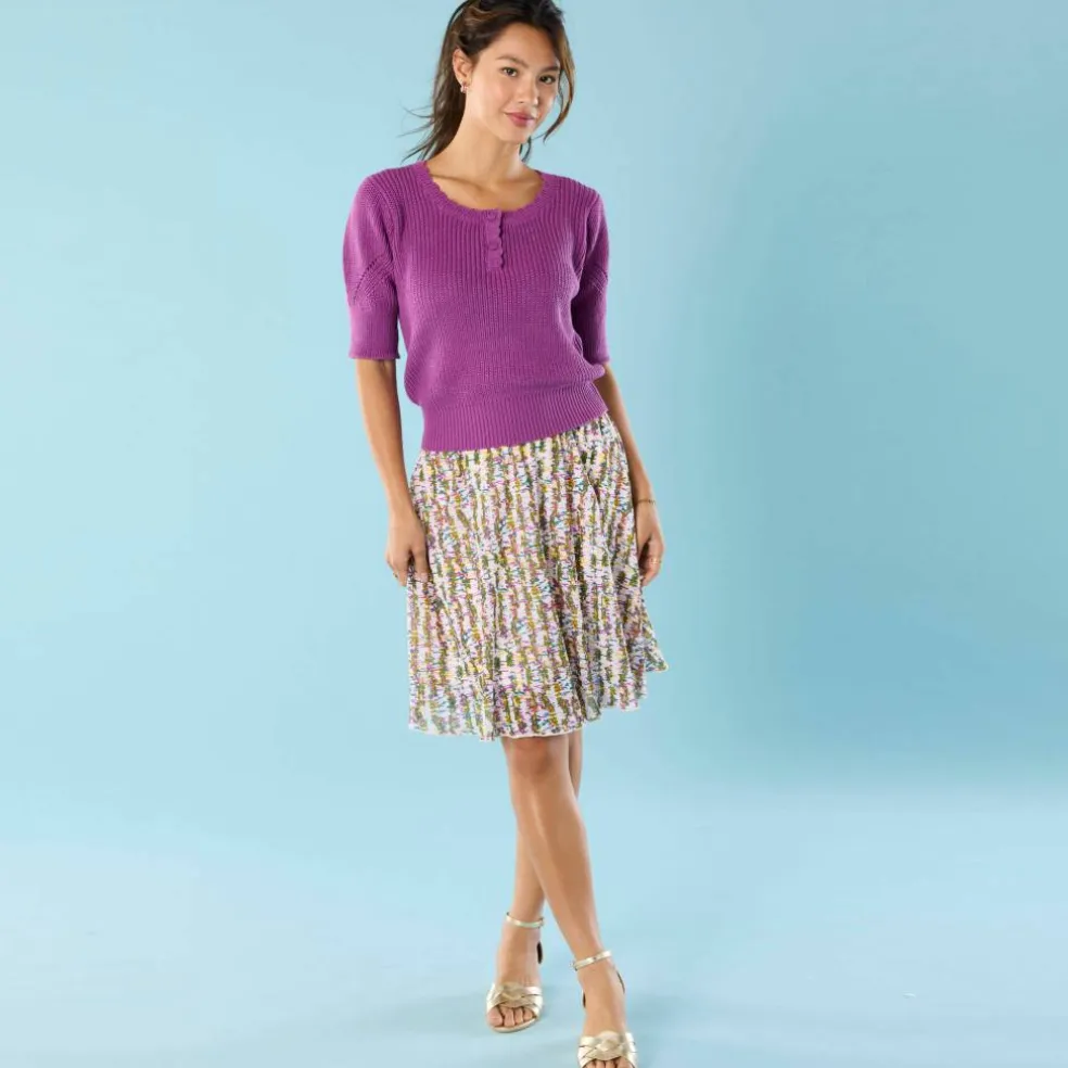 Pull Spécial Petites col rond boutonné