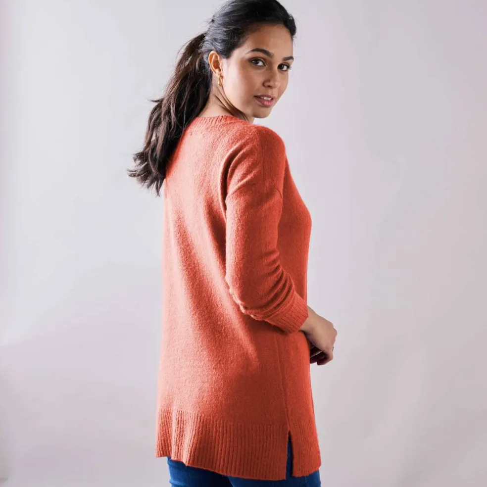Pull tunique col V
