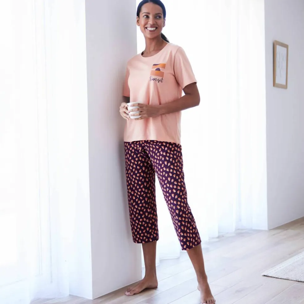 Pyjama court imprimé animalier