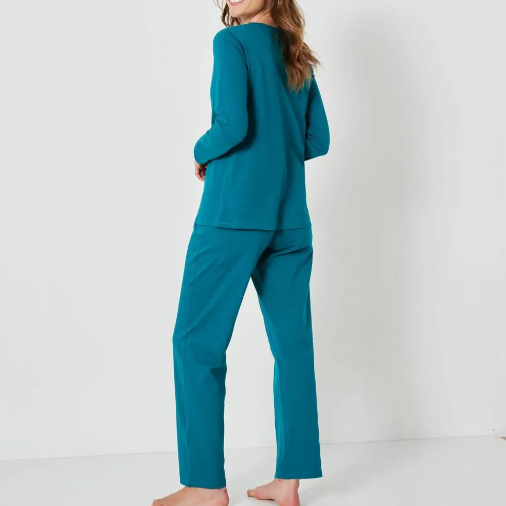 Pyjama en coton imprimé hiboux manches longues