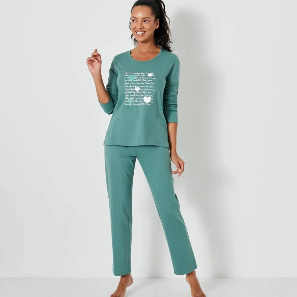 Pyjama imprimé cœurs