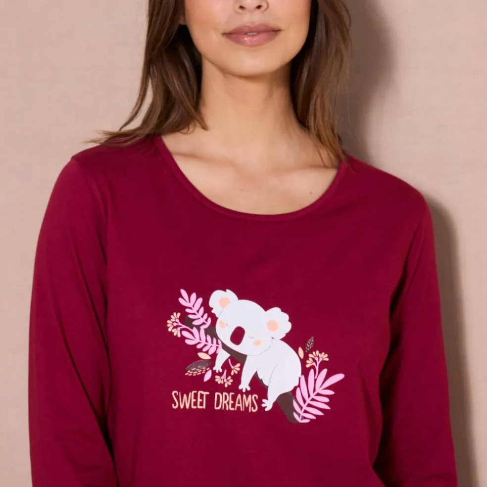 Pyjama manches longues motif "koala"