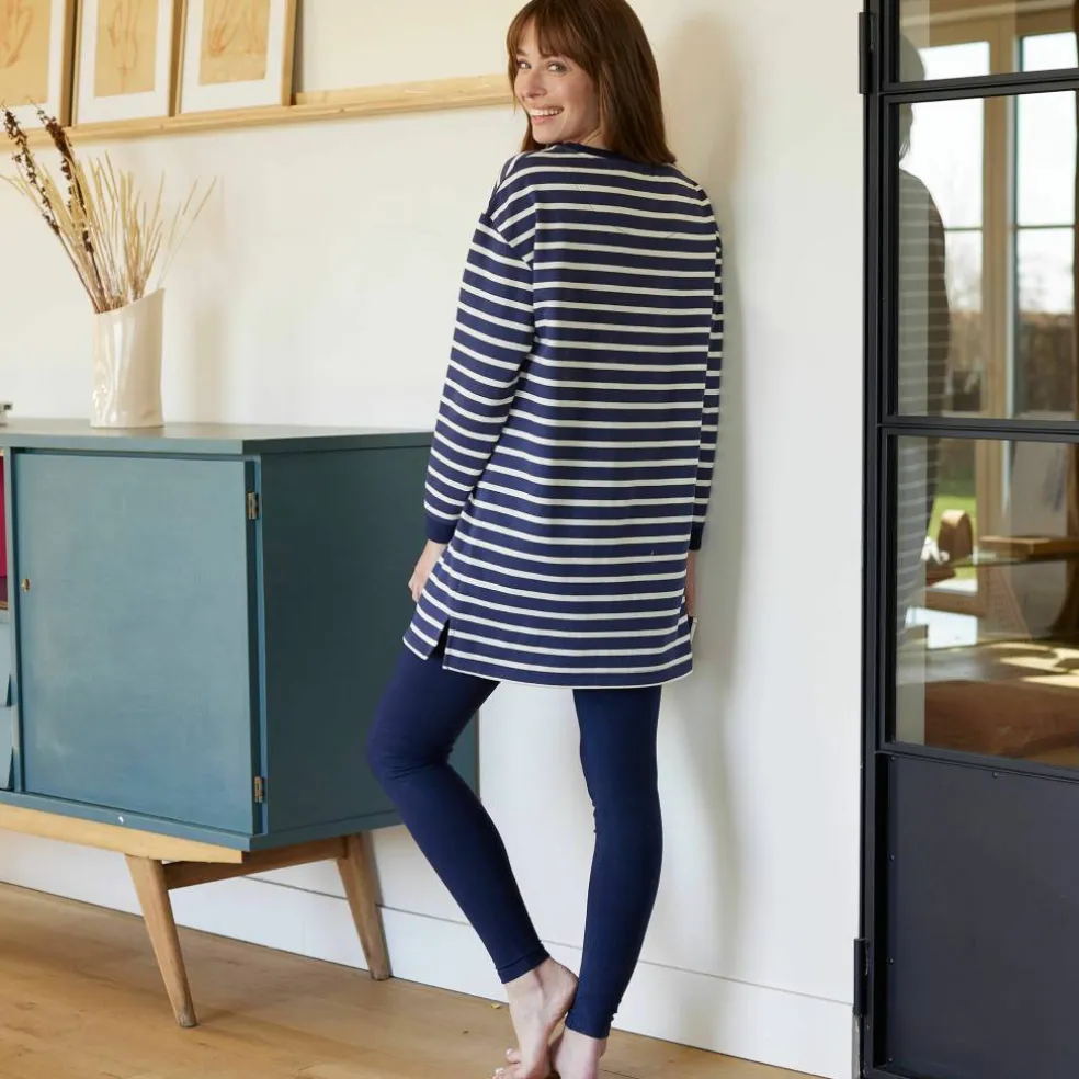 Pyjama molleton rayé avec legging