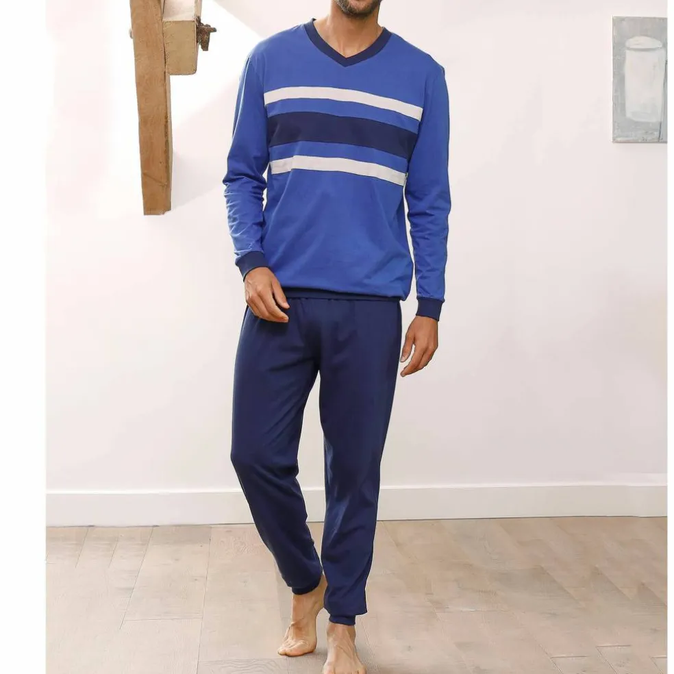 Pyjama pantalong tricolore - lot de 2