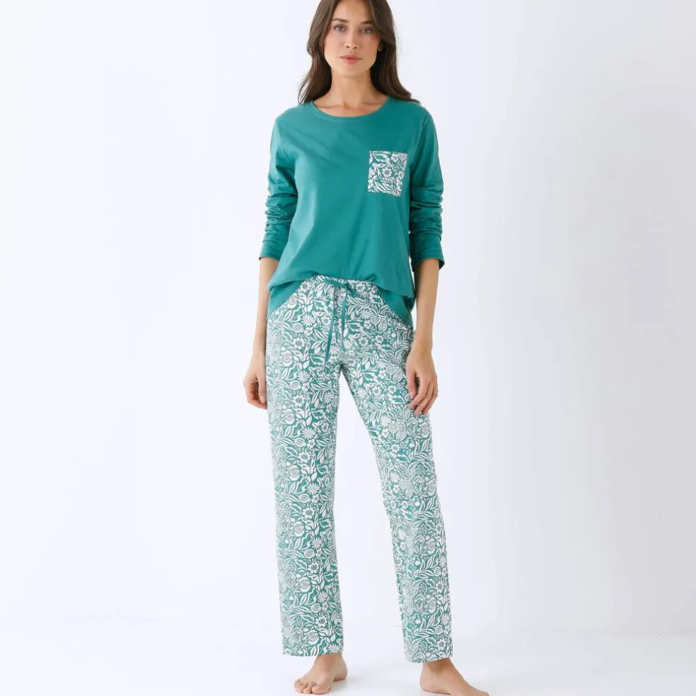 Pyjama pantalon imprimé bicolore Montego