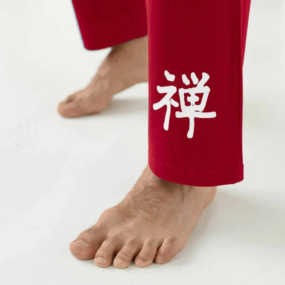 Pyjama pantalon motif bambou manches longues