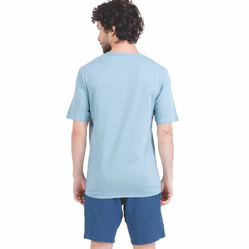 Pyjama short bi-matière Easy Coton