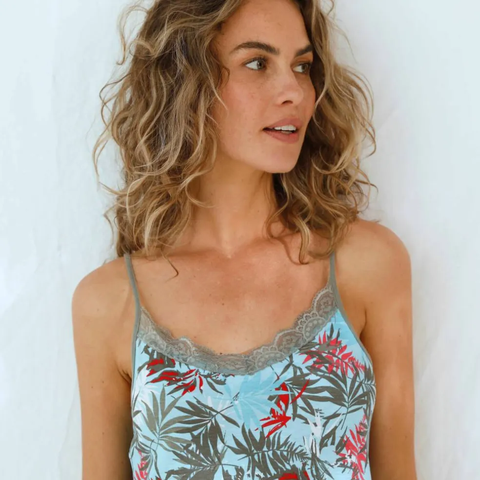 Pyjama short imprimé - coton modal