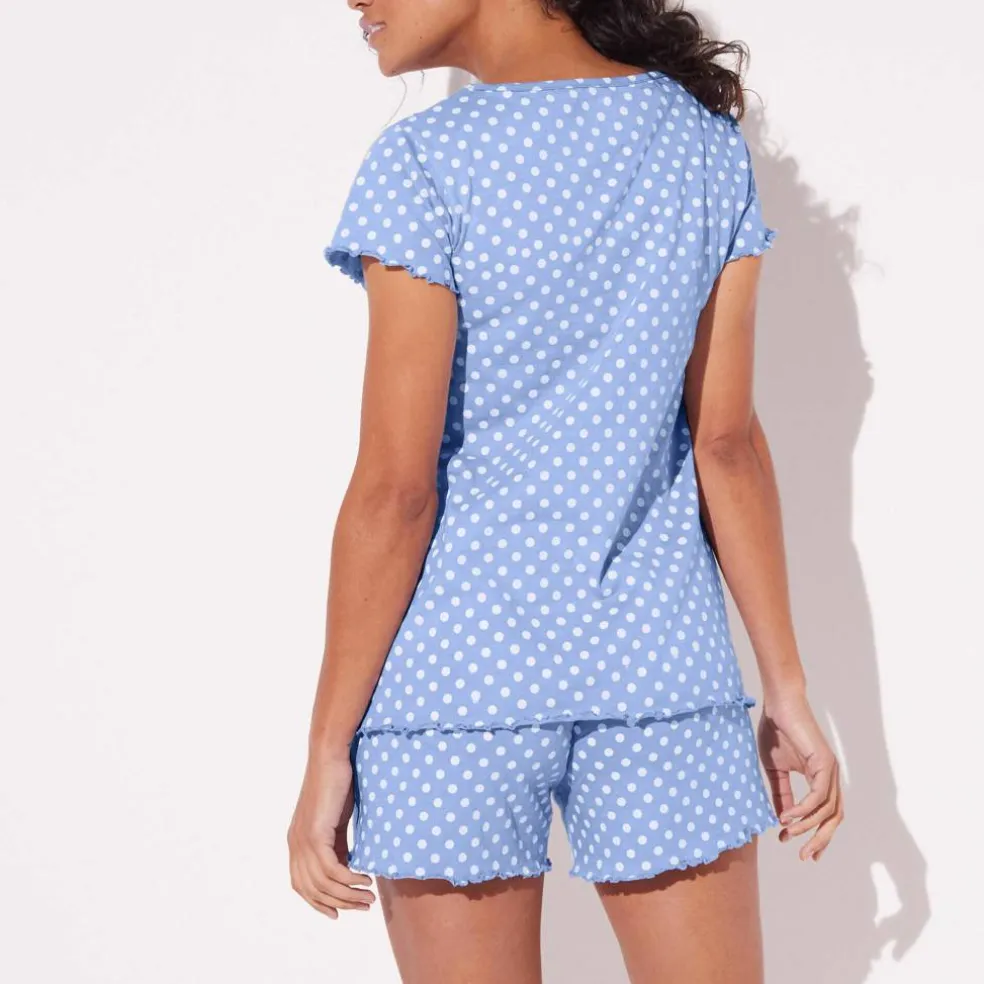 Pyjama short imprimé pois