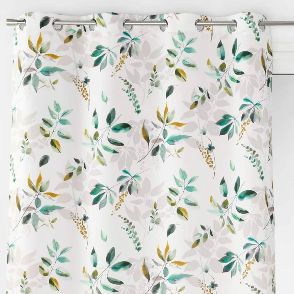 Rideau à œillets, imprimé floral