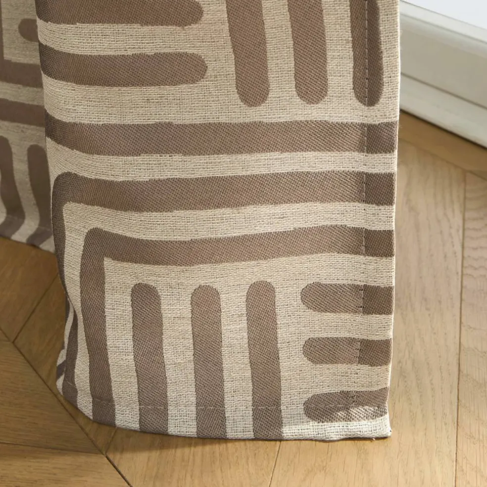 Rideau jacquard imprimé lignes