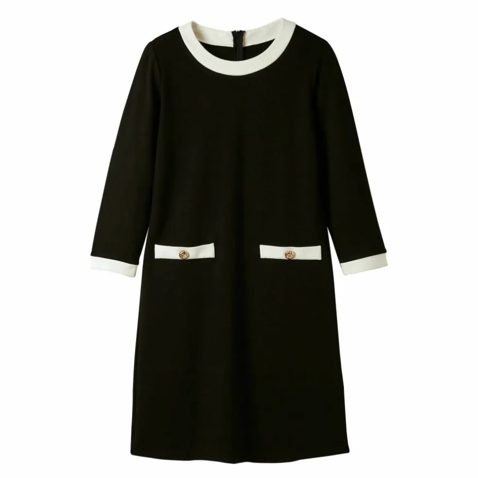 Robe bicolore, maille milano