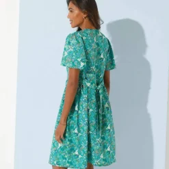 Robe boutonnée manches
