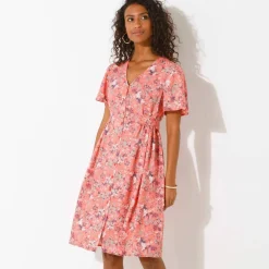 Robe boutonnée manches