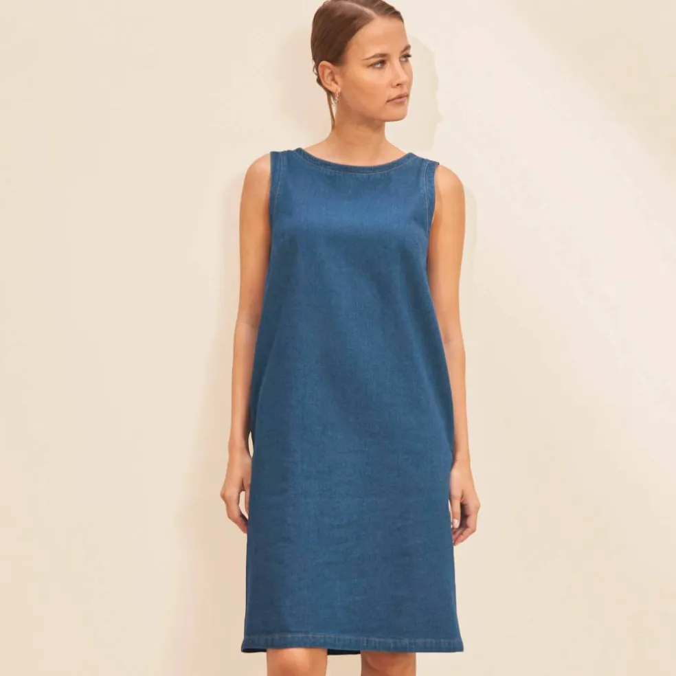 Robe chasuble en jean