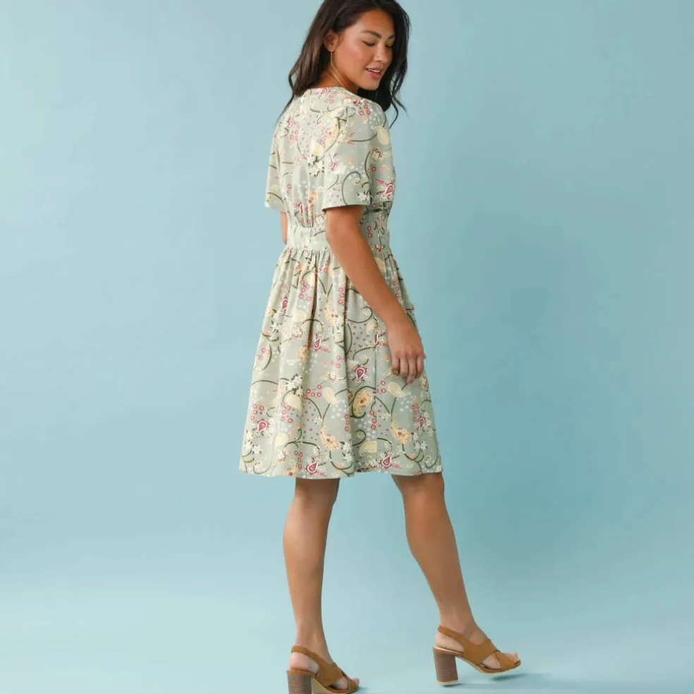 Robe courte boutonnée imprimée, Spécial Petites