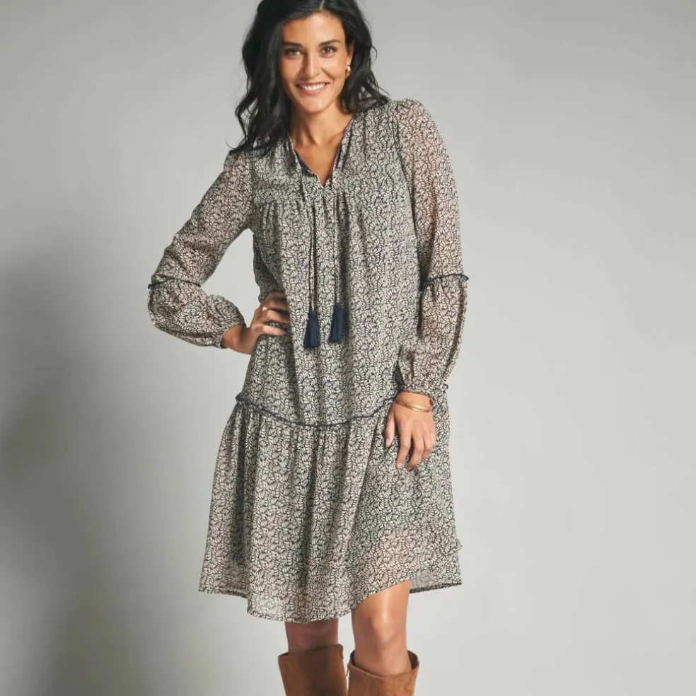 Robe en voile imprimé
