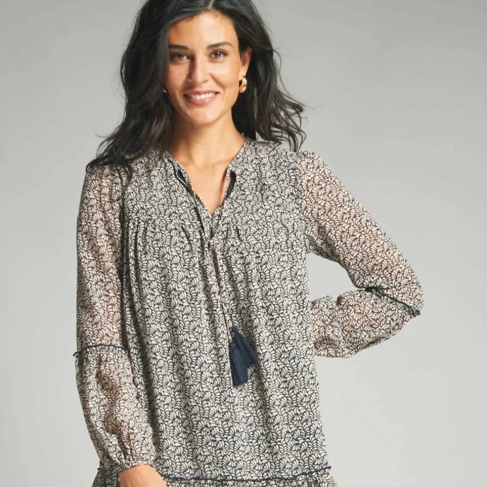 Robe en voile imprimé