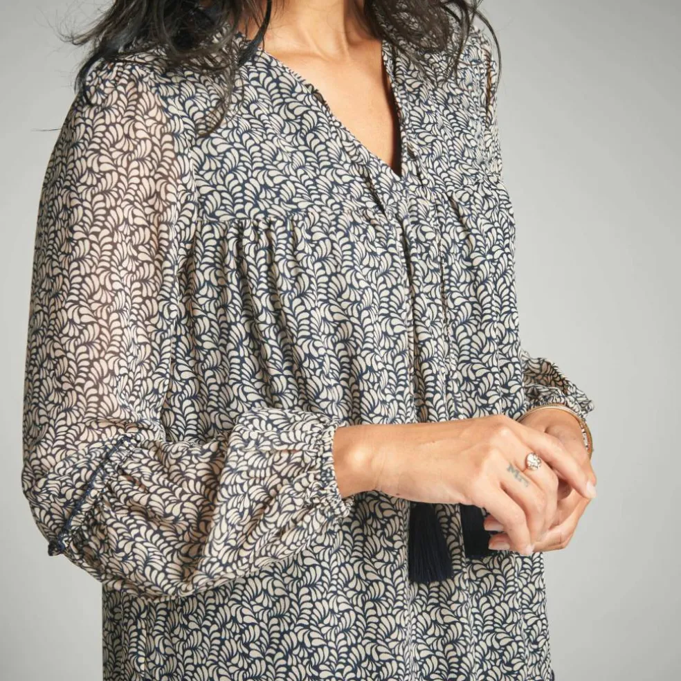 Robe en voile imprimé