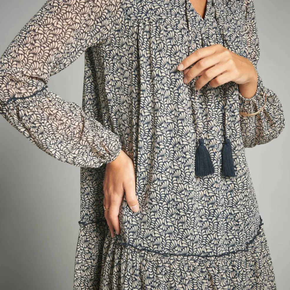 Robe en voile imprimé