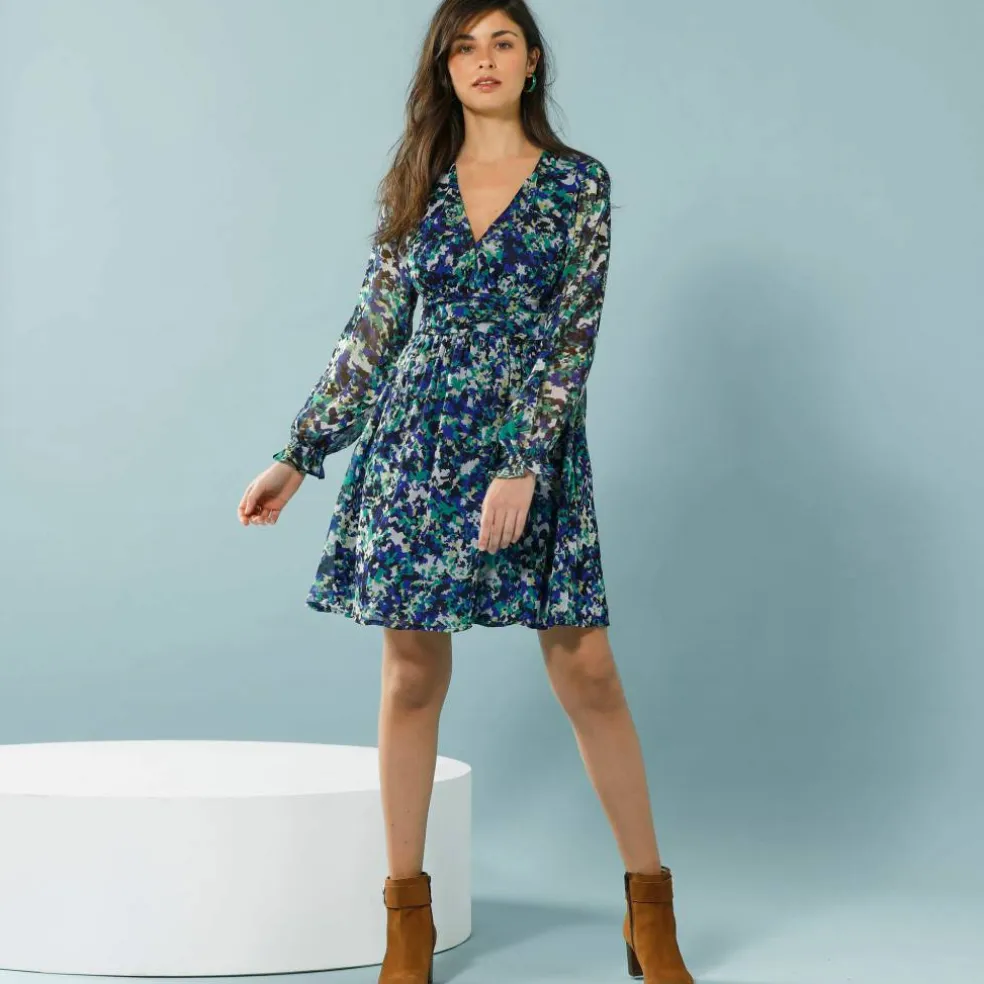 Robe en voile imprimé, Spécial Petites
