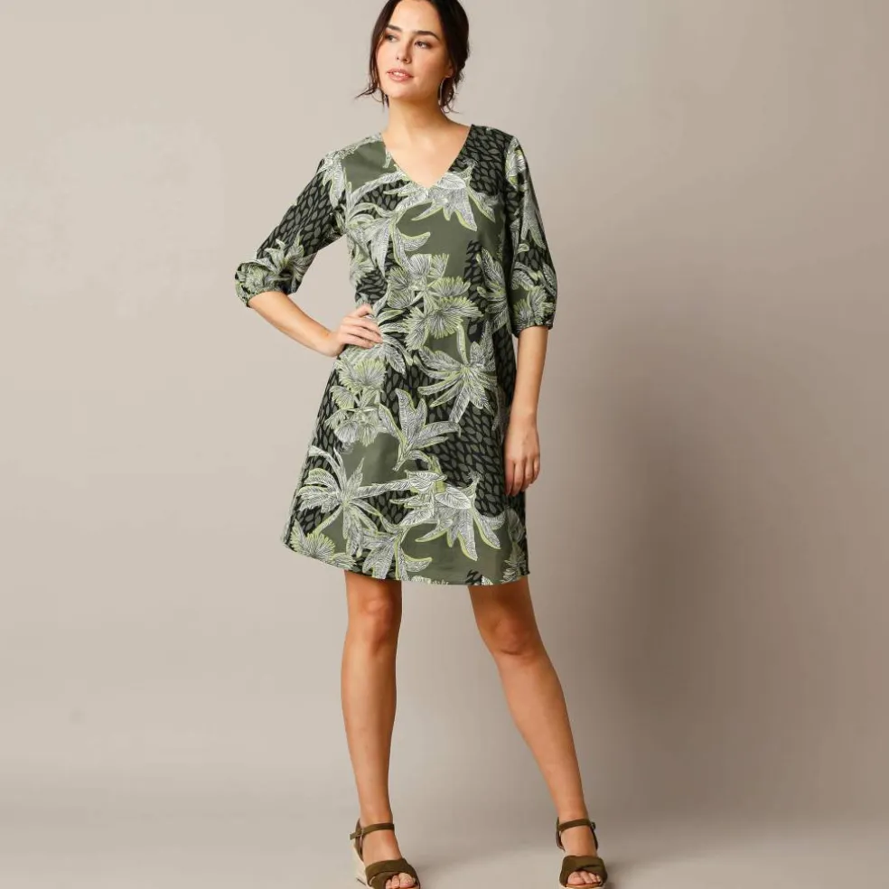 Robe housse imprimée, coton biologique**