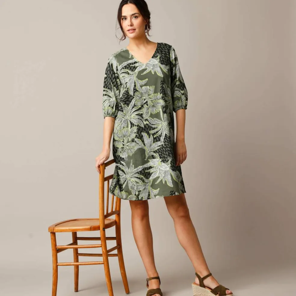 Robe housse imprimée, coton biologique**