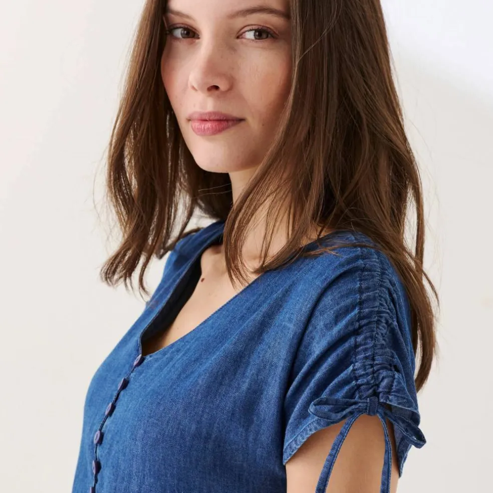 Robe longue en jean