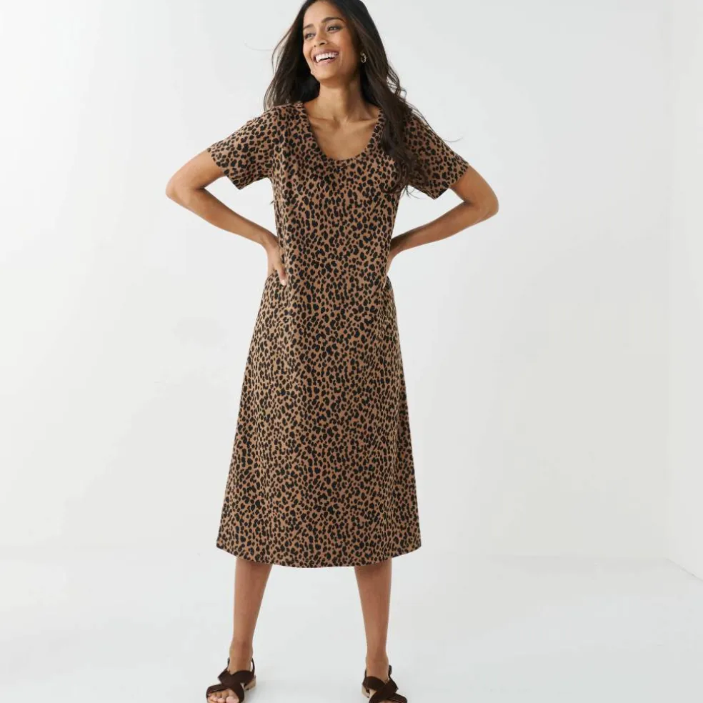 Robe longue imprimé léopard