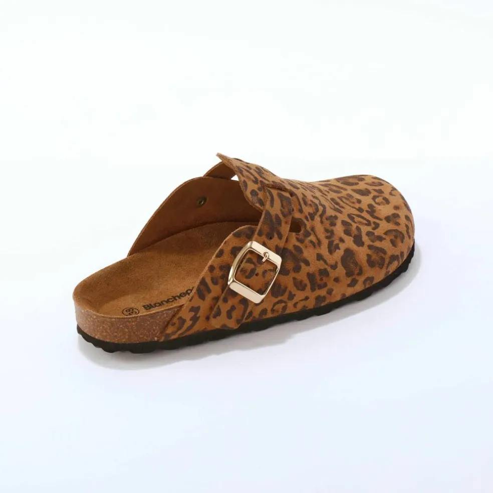 Sabots croûte de cuir avec boucle réglable
