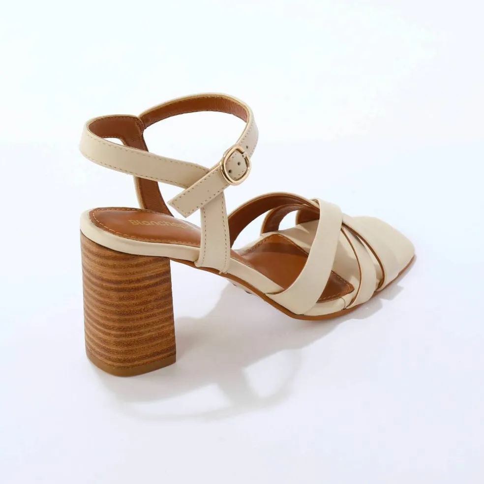 Sandales cuir à talon