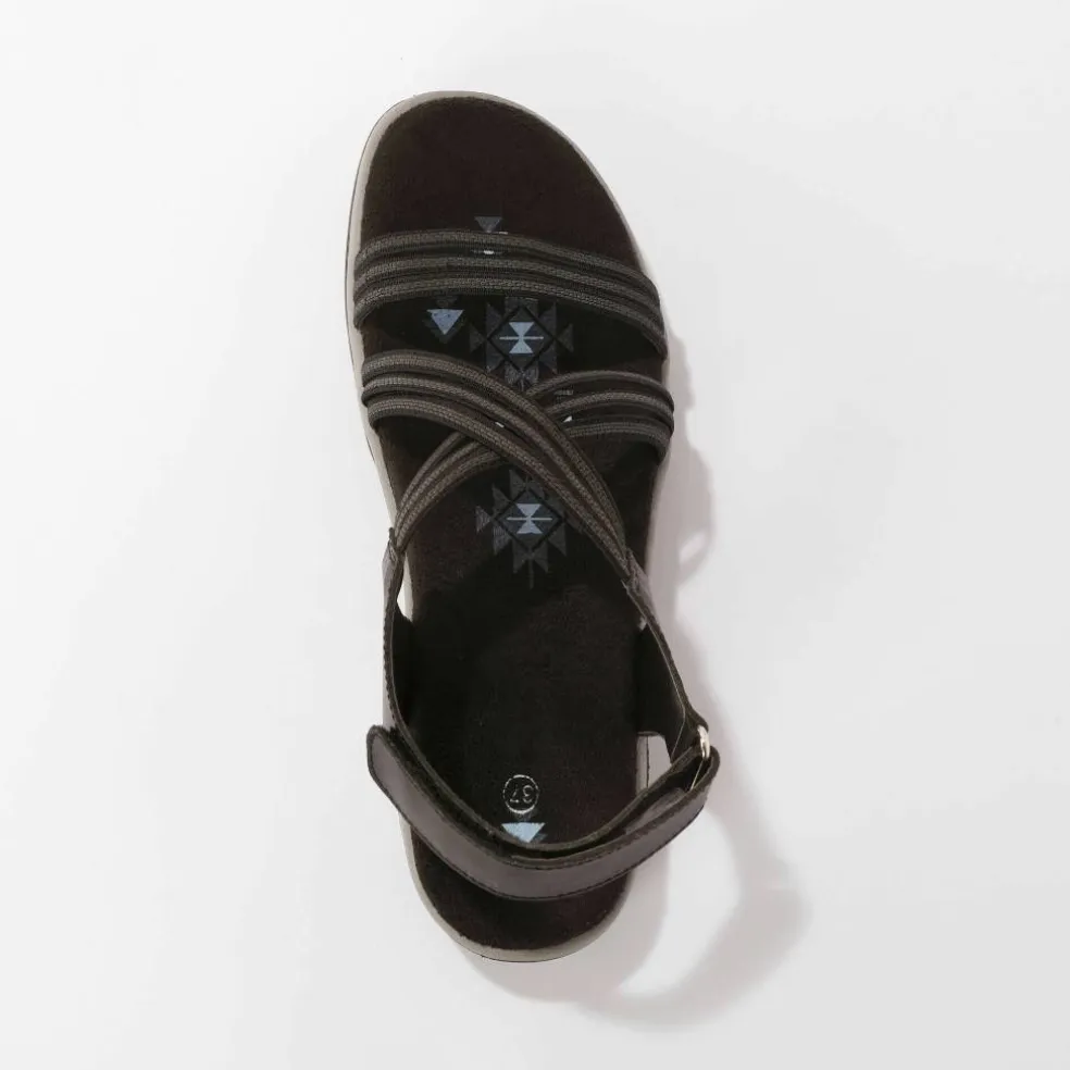 Sandales de marche brides élastiquées et scratchées