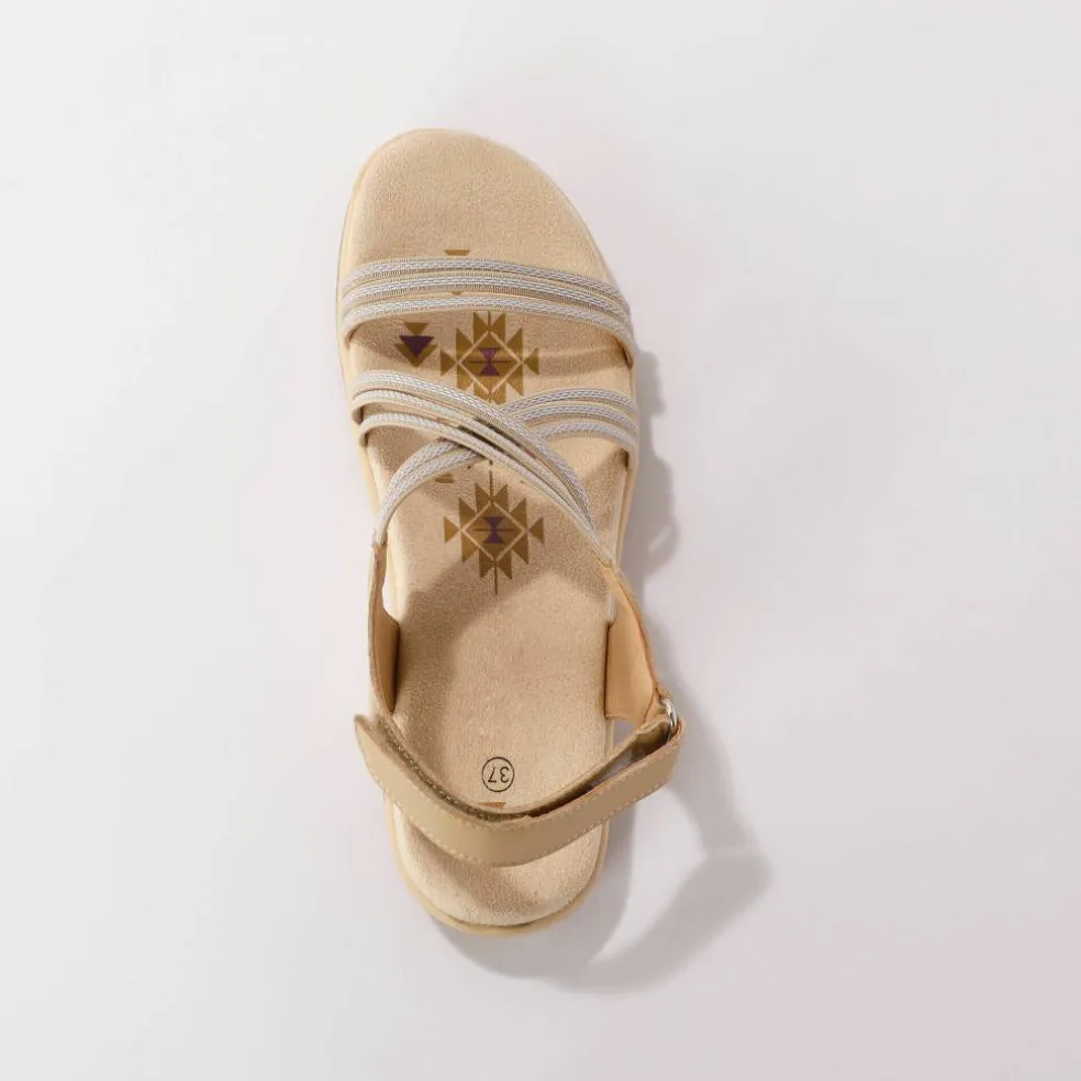 Sandales de marche brides élastiquées et scratchées