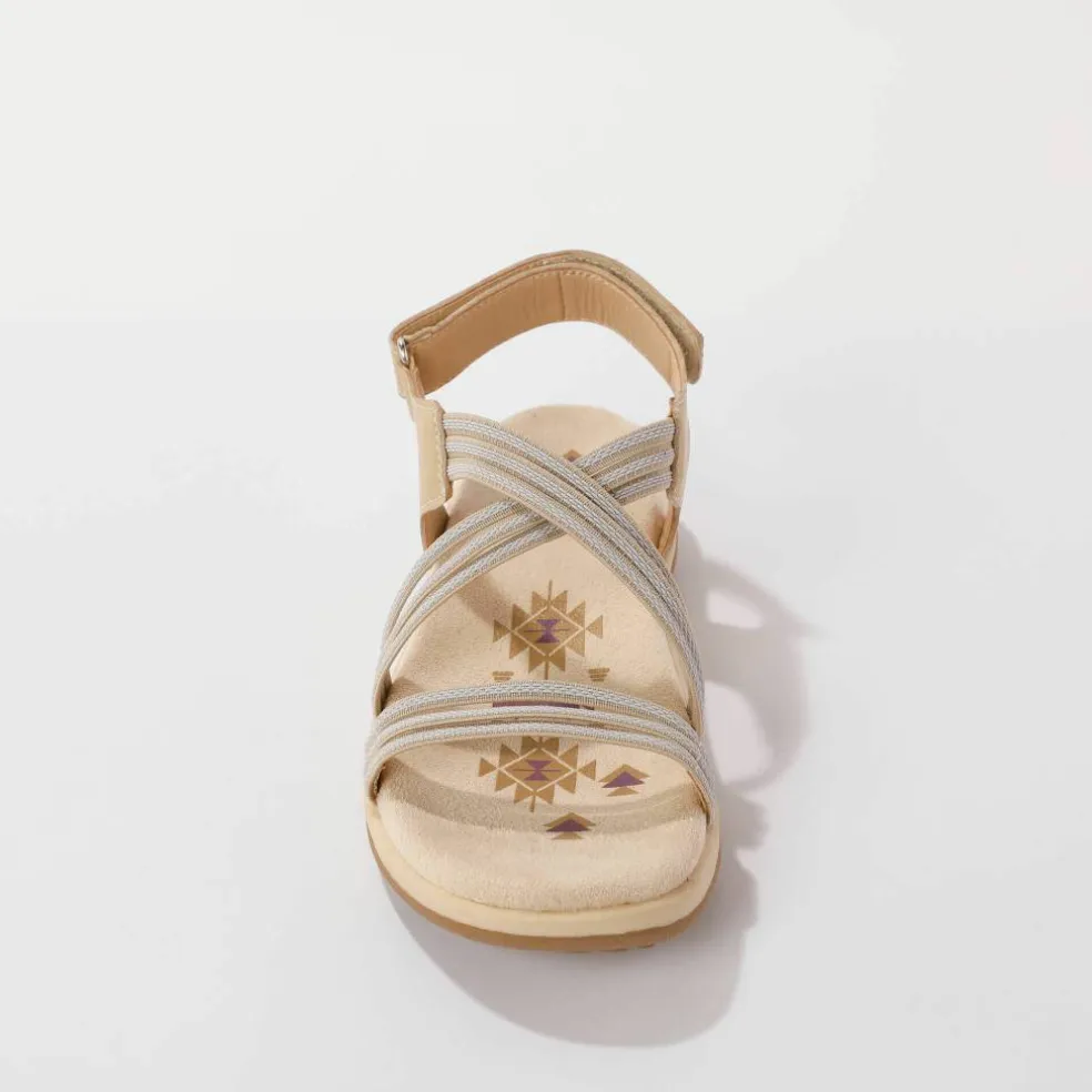 Sandales de marche brides élastiquées et scratchées
