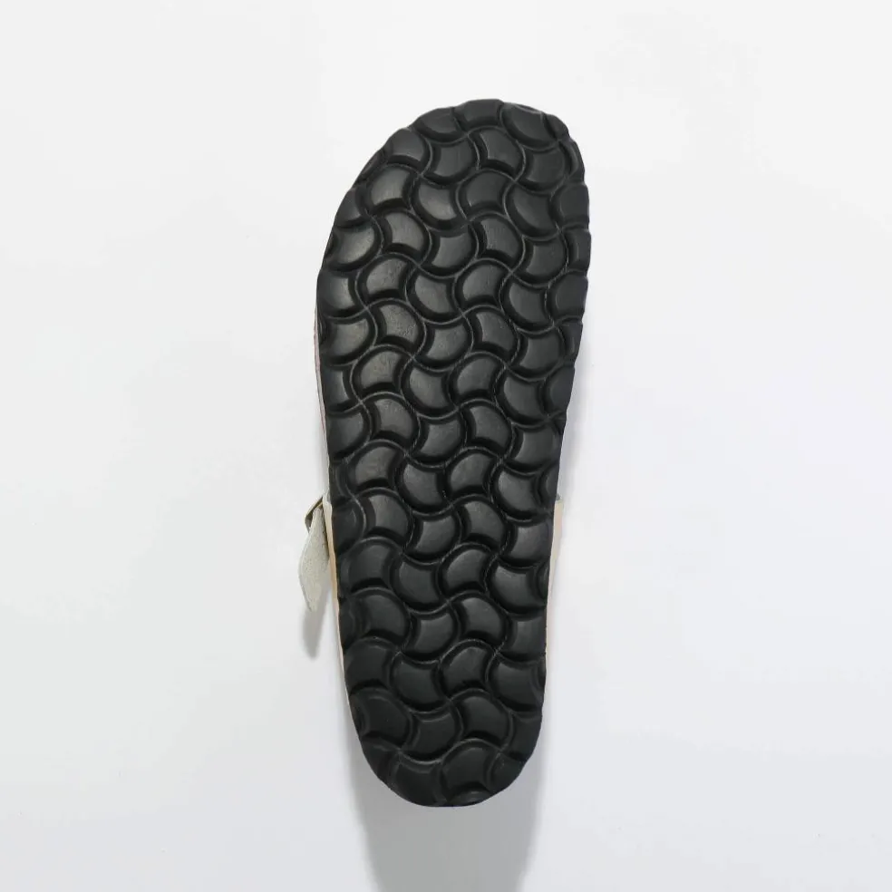 Sandales entredoigts cuir, boucle réglable