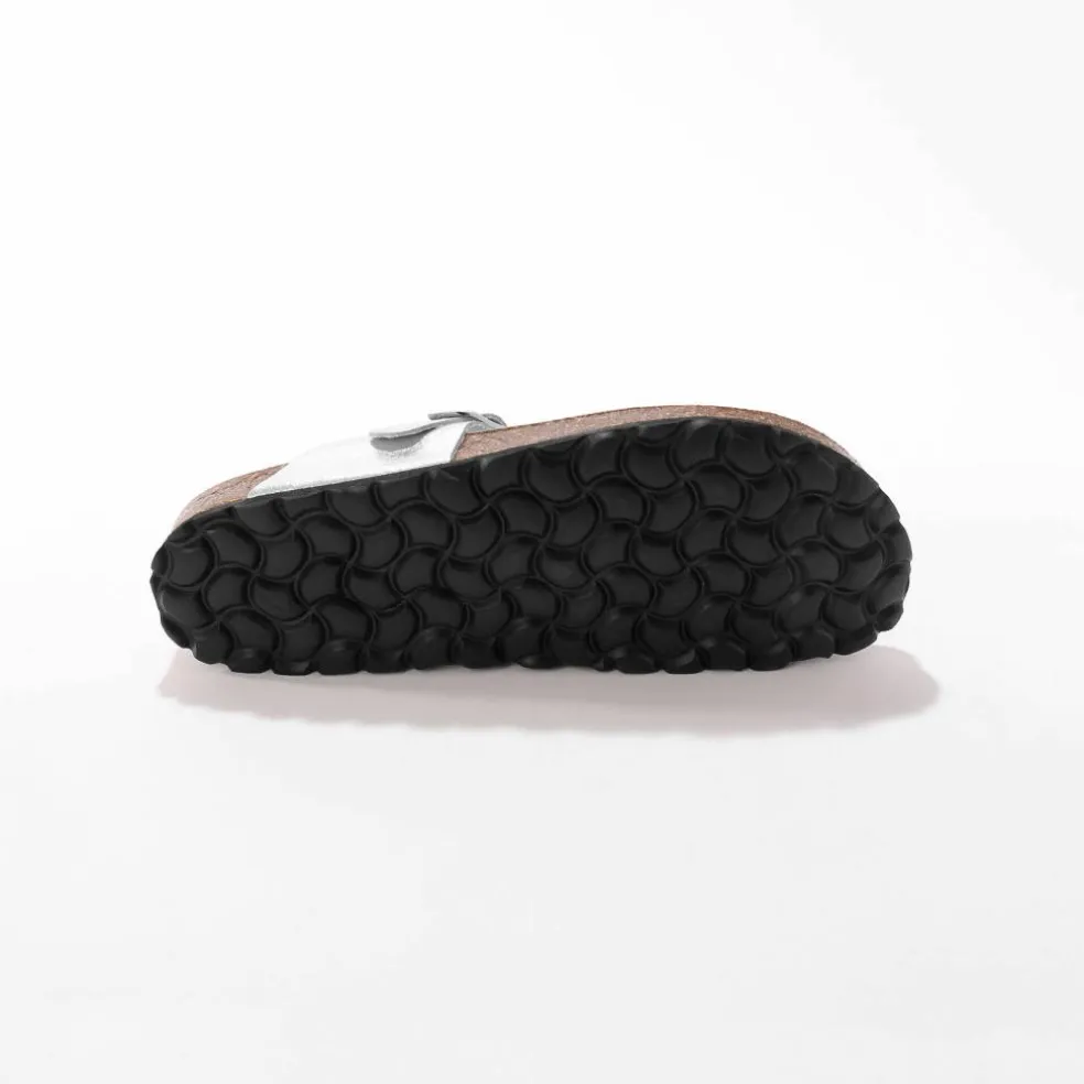 Sandales entredoigts cuir, boucle réglable