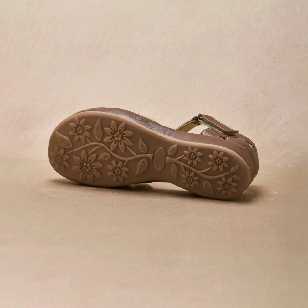 Sandales salomées cuir largeur confort